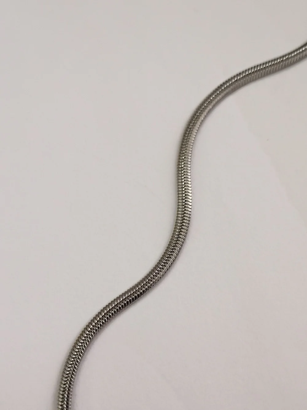 Silver Snake Chain Necklace - Silver